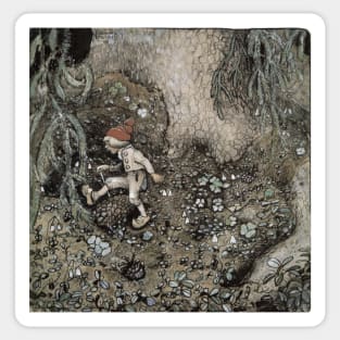 The Trolls and the Youngest Tomte - John Bauer Sticker